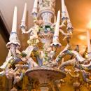 Antique Rococo Revival Figural Berlin Porcelain Chandelier
