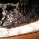 Bronze of Lady and Hound Dog by Adrien-Etienne Guadez 1845-1902