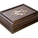 Antique Italian Pietra Dura Inlaid Ebonized Cigar Box