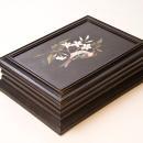 Antique Italian Pietra Dura Inlaid Ebonized Cigar Box