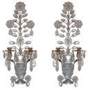 Pair of Neoclassical Rock Crystal and Gilt Metal Sconces