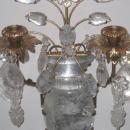 Pair of Neoclassical Rock Crystal and Gilt Metal Sconces