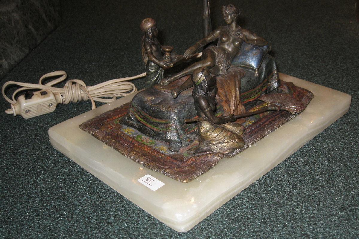 Austrian Ottoman Princess Orientalist Bronze Lamp