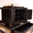 Antique Austrian Viennese Ebonized & Enamel Jewelry Chest
