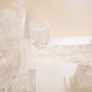 Pair Modern Rock Crystal Candelabra