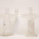 Pair Modern Rock Crystal Candelabra
