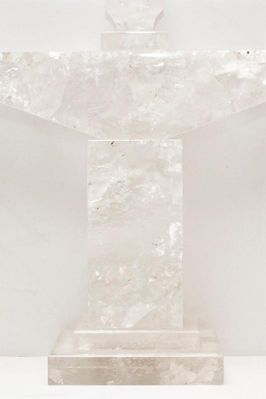 Pair Modern Rock Crystal Candelabra