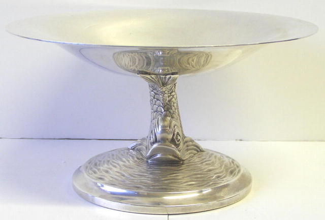 Antique TUTTLE Sterling Silver Fish Centerpiece