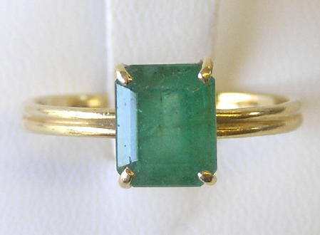 Emerald Cut Emerald 14K Gold Ring