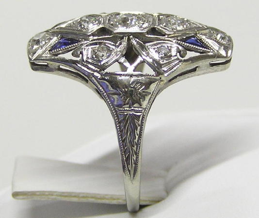 Diamond & Sapphire 18K White Gold Ring