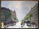 BERKES Paris Streetscape Oil Painting