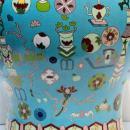 Antique Chinese Kuang Hsu Turquoise Cloisonne Vase with Precious Objects Motif