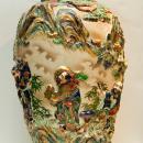 Antique Japanese Meiji Satsuma Earthenware Vase