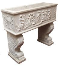Antique Italian Neoclassical Carved Marble Jardiniere
