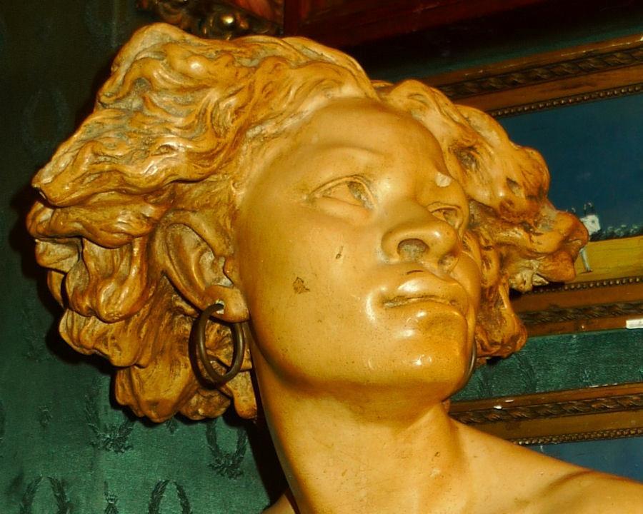 La Negresse Plaster Bust Sculpture After Jean Baptiste Carpeaux