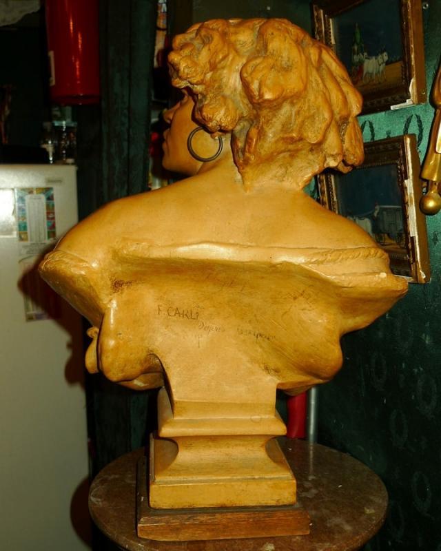 La Negresse Plaster Bust Sculpture After Jean Baptiste Carpeaux