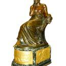 Edouard Drouot Classical Philosopher Scholar Bronze Sculpture