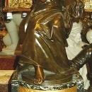 Edouard Drouot Classical Philosopher Scholar Bronze Sculpture