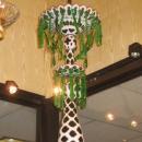 English Parcel Gilt Green Glass Chandelier for Islami or Moghul Indian Market