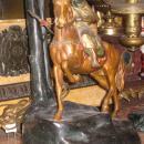 Bergman Orientalist Cold Painted Bronze Lamp with Glass Shade