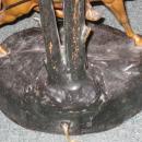 Bergman Orientalist Cold Painted Bronze Lamp with Glass Shade