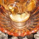 Rare Baccarat Rose Tiente Red & Amber Glass Chandelier