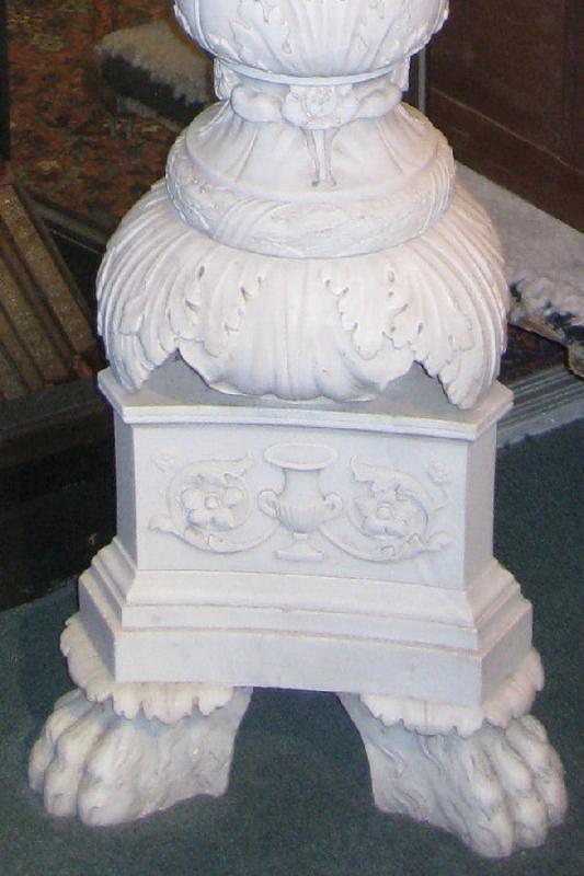 Pair E.F. Caldwell Italian Renaissance Marble Torchieres Torcheres