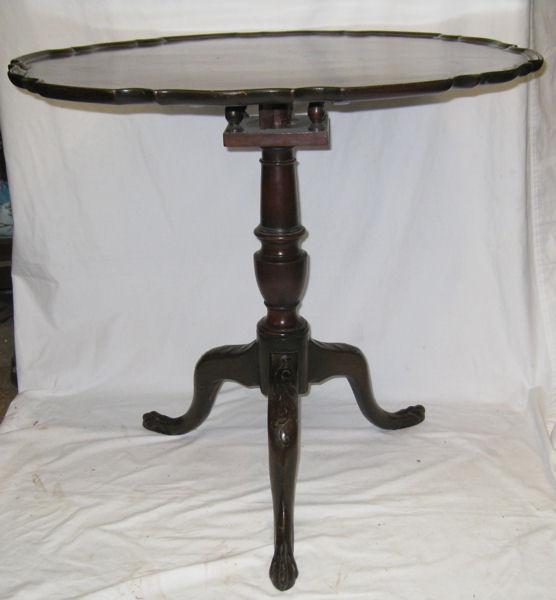 Antique Mahogany Tilt Top Tripod Table