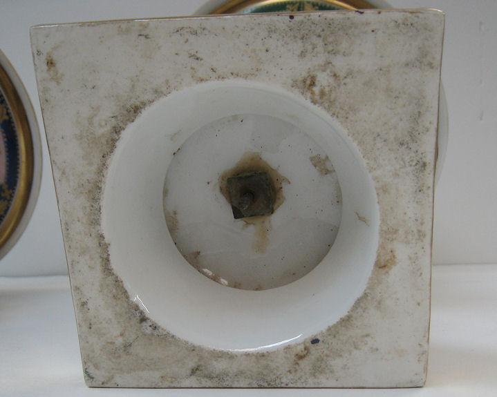 Matched Pair of Neoclassical Paris Campana Form Porcelain Vases
