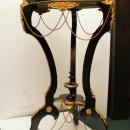 Pair French Napoleon III Ebonized Brass Mounted Jardinieres Gueridons