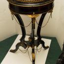 Pair French Napoleon III Ebonized Brass Mounted Jardinieres Gueridons