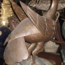 Antique Middle Eastern Arabic Islamic Qajar Persian Copper Bird Sculpture