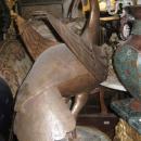 Antique Middle Eastern Arabic Islamic Qajar Persian Copper Bird Sculpture
