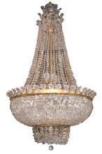 Antique French Louis XVI Style Beaded Crystal Gilt Brass Chandelier