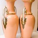 Pair Tall Antique French Paris Porcelain Neoclassical Vases