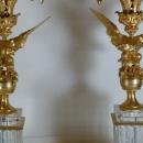 Pair Louis XV Federal Regency Style Gilt Bronze Candelabra with Eagles