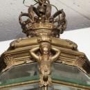 Antique French Louis XV Style Bronze Metal Lantern Chandelier