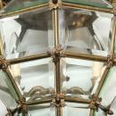 Antique French Louis XV Style Bronze Metal Lantern Chandelier