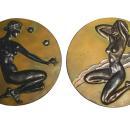 McClelland Barclay Art Deco Patinated Metal Plaques