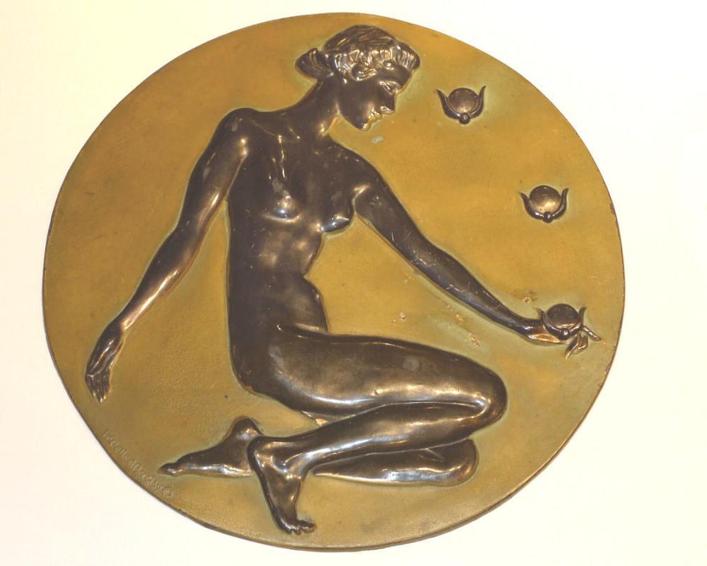 McClelland Barclay Art Deco Patinated Metal Plaques