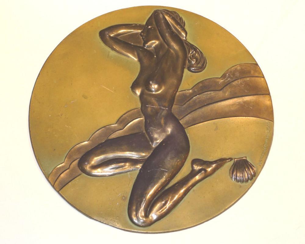 McClelland Barclay Art Deco Patinated Metal Plaques
