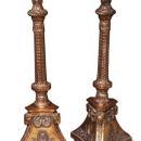 Pair Regency Style Parcel Gilt Torchieres Pedestals or Plant Stands