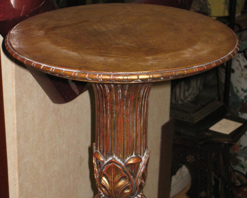 Pair Regency Style Parcel Gilt Torchieres Pedestals or Plant Stands