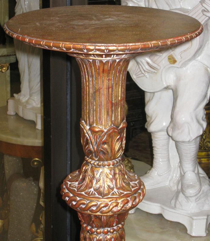 Pair Regency Style Parcel Gilt Torchieres Pedestals or Plant Stands