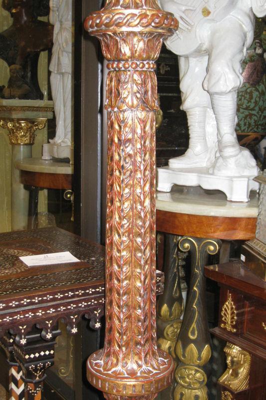 Pair Regency Style Parcel Gilt Torchieres Pedestals or Plant Stands