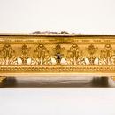 Antique Romantic French Gilt Bronze Jewelry Casket Dresser Box
