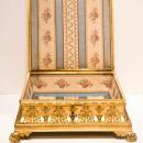 Antique Romantic French Gilt Bronze Jewelry Casket Dresser Box