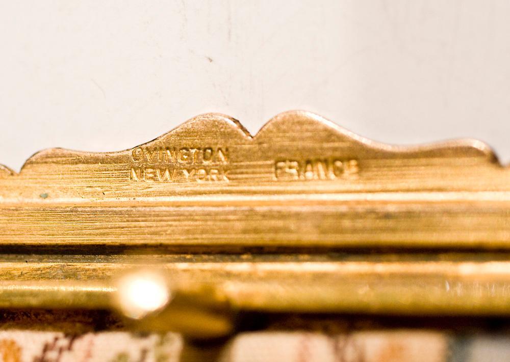 Antique Romantic French Gilt Bronze Jewelry Casket Dresser Box