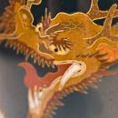 Pair Antique Japanese Cloisonne Enamel Dragon Vases