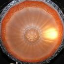 Antique French Art Deco Wrought Iron and Glass Chandelier